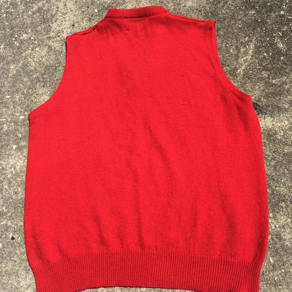 London Fog red Wool Sportswear Preppy Vest Top XL - Picture 4 of 8